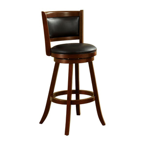 Letcher 29" Swivel Bar Stool, Dark Cherry Finish