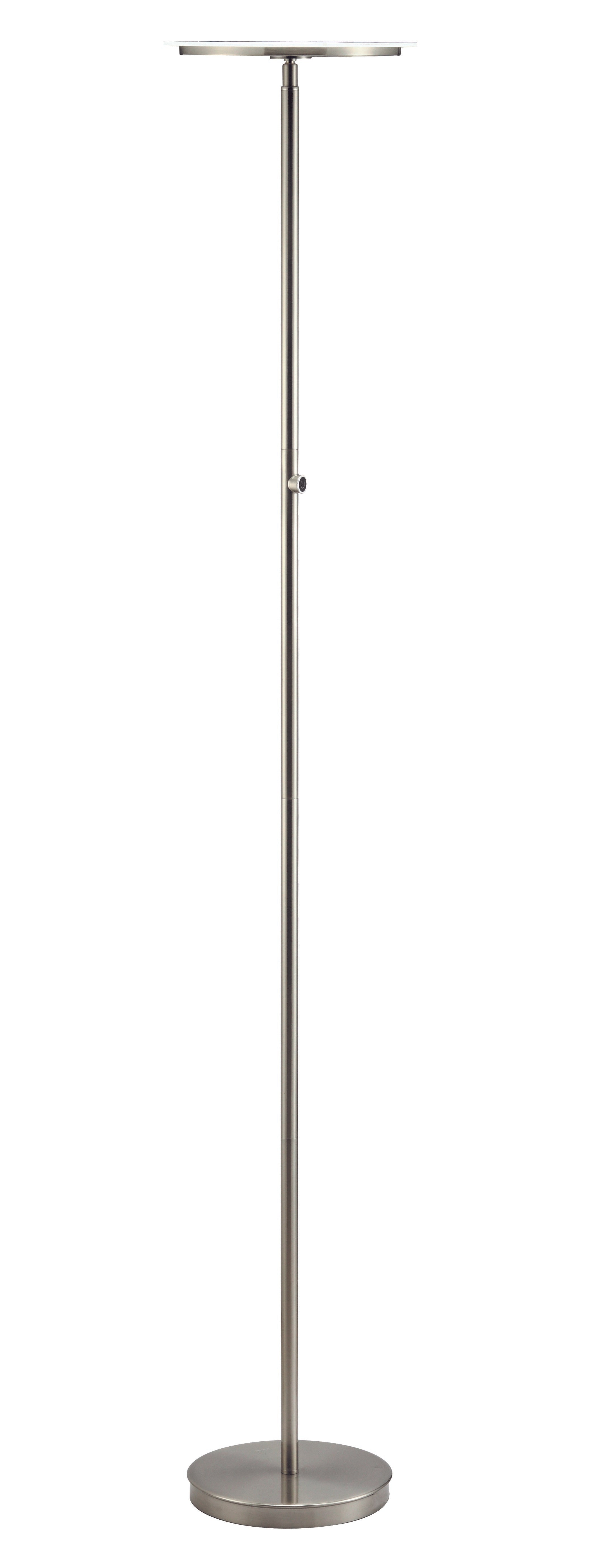 10" X 10" X 70" Brushed Nickel Metal LED Light Floor Lamp