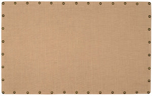 Wooden Corkboard with Nailhead Details, Large, Brown and Bronze