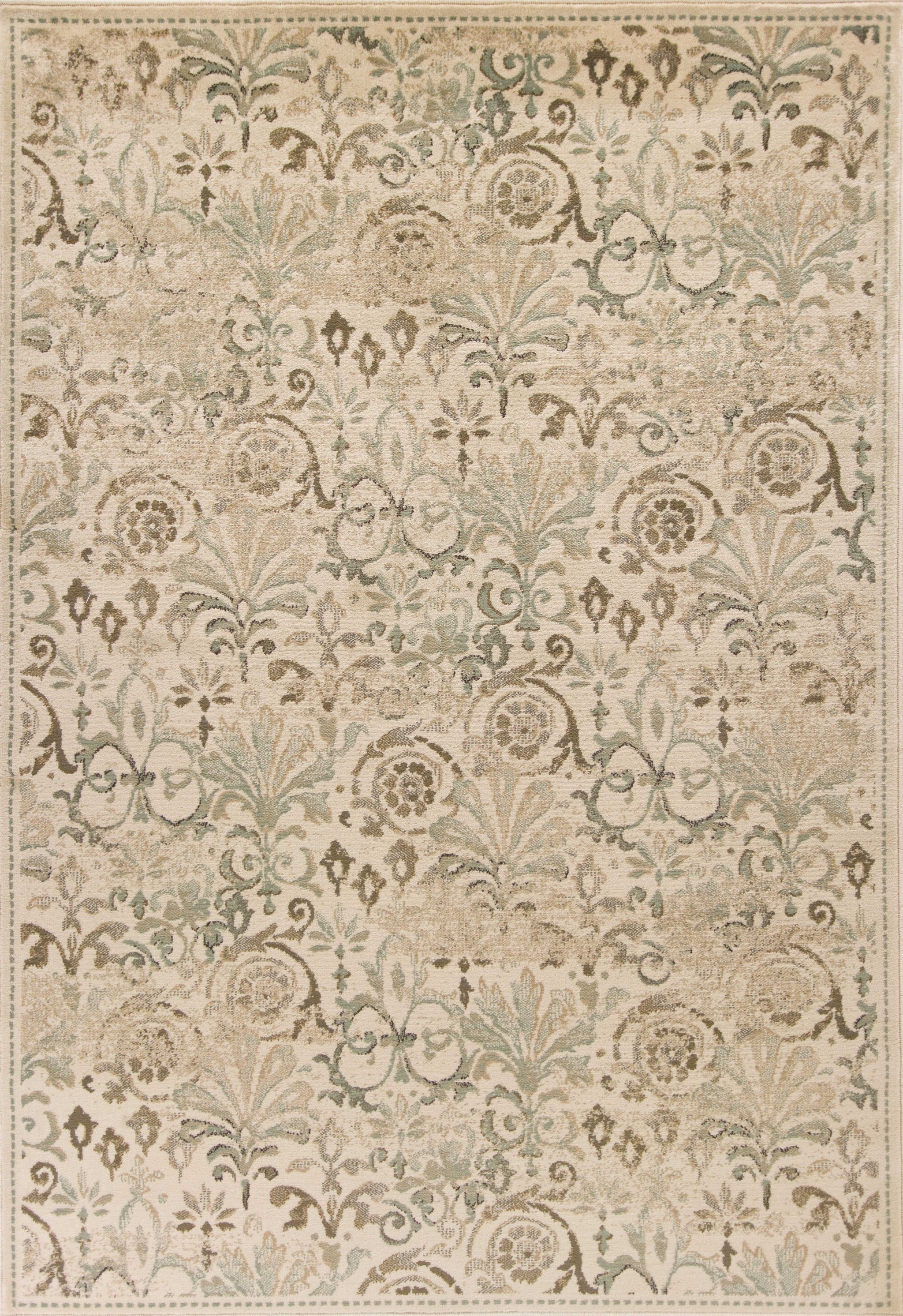 5'3" x 7'8" Polypropylene Ivory Area Rug