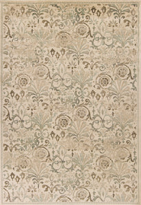 5'3" x 7'8" Polypropylene Ivory Area Rug