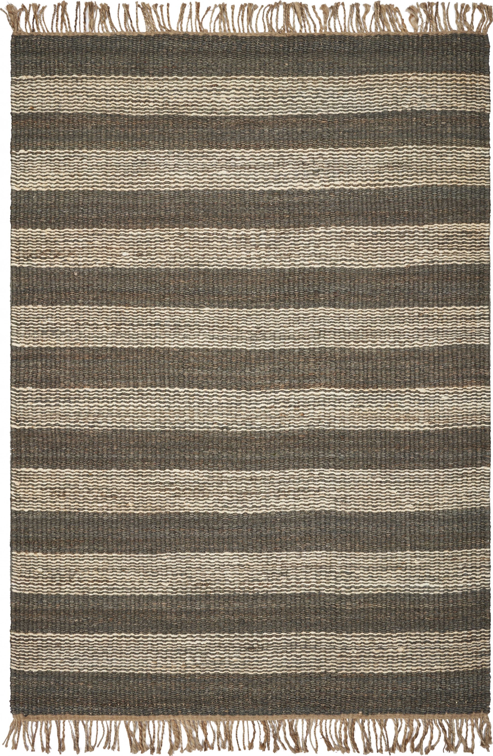 3'3" x 5'3" Jute Slate/Ivory Area Rug