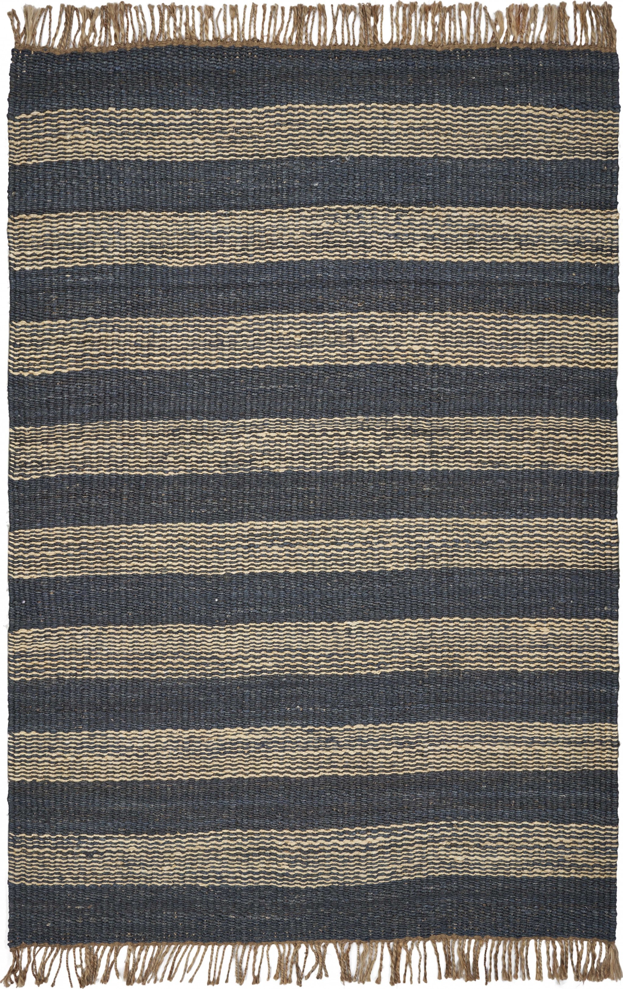 3'3" x 5'3" Jute Navy Area Rug