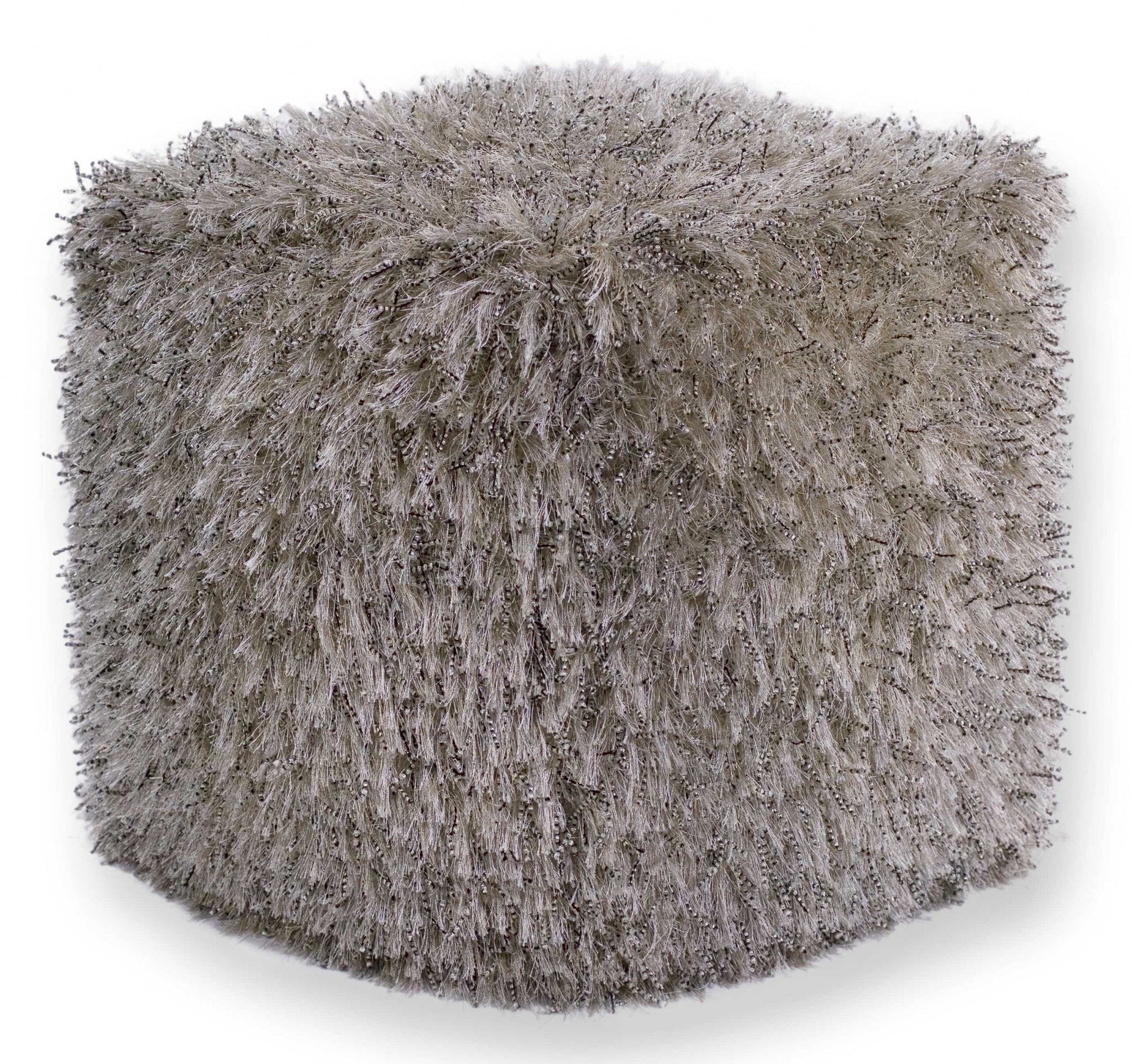 18" x 18" x 18" Polyester Champagne Pouf