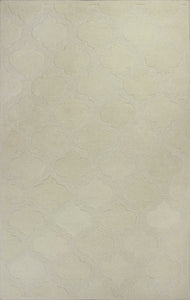 3'3" x 5'3" Wool Ivory Area Rug