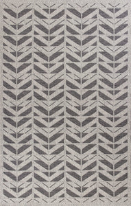 5' x 7'7" Polypropylene Grey Area Rug