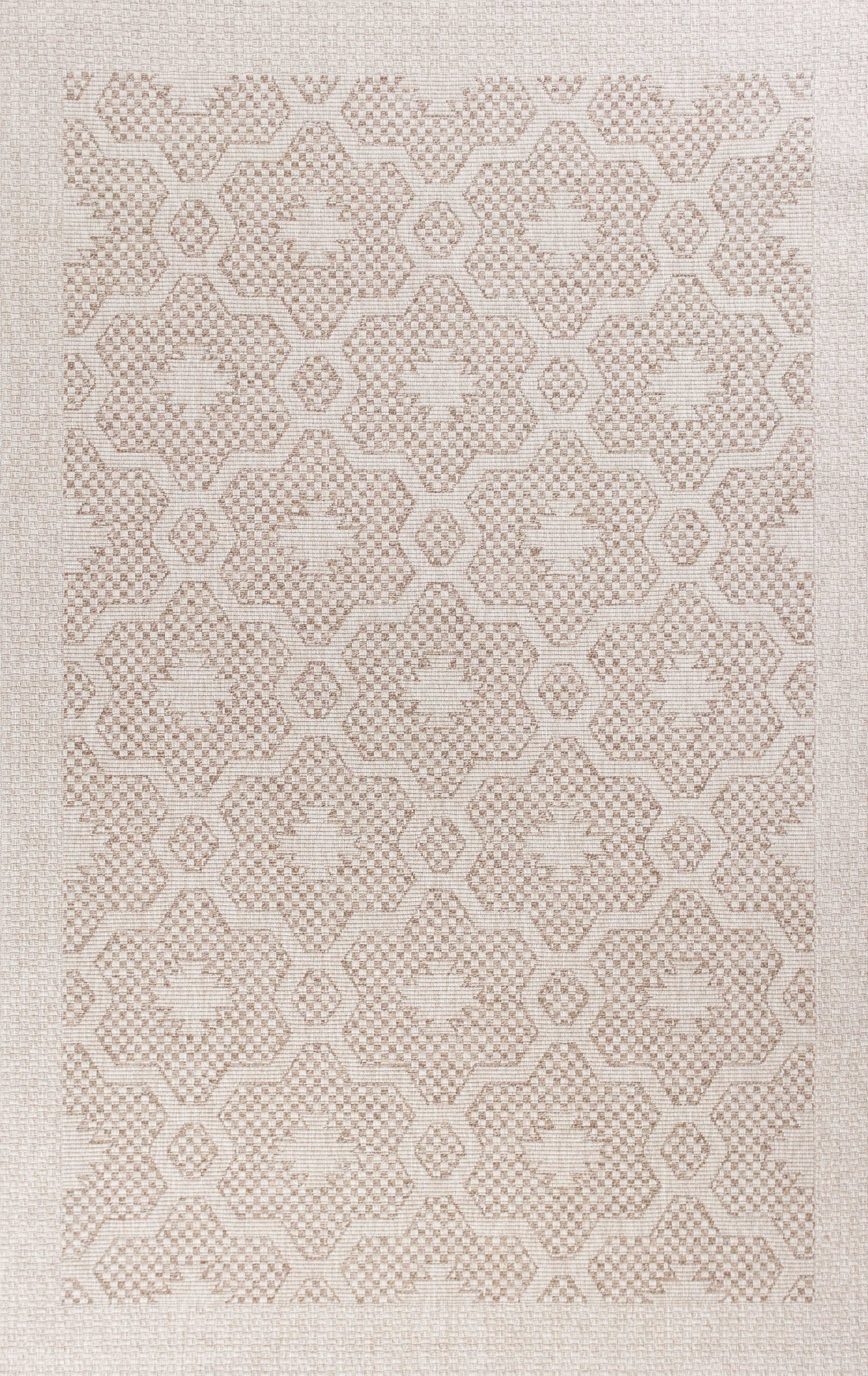 5' x 7'7" Polypropylene Beige Area Rug