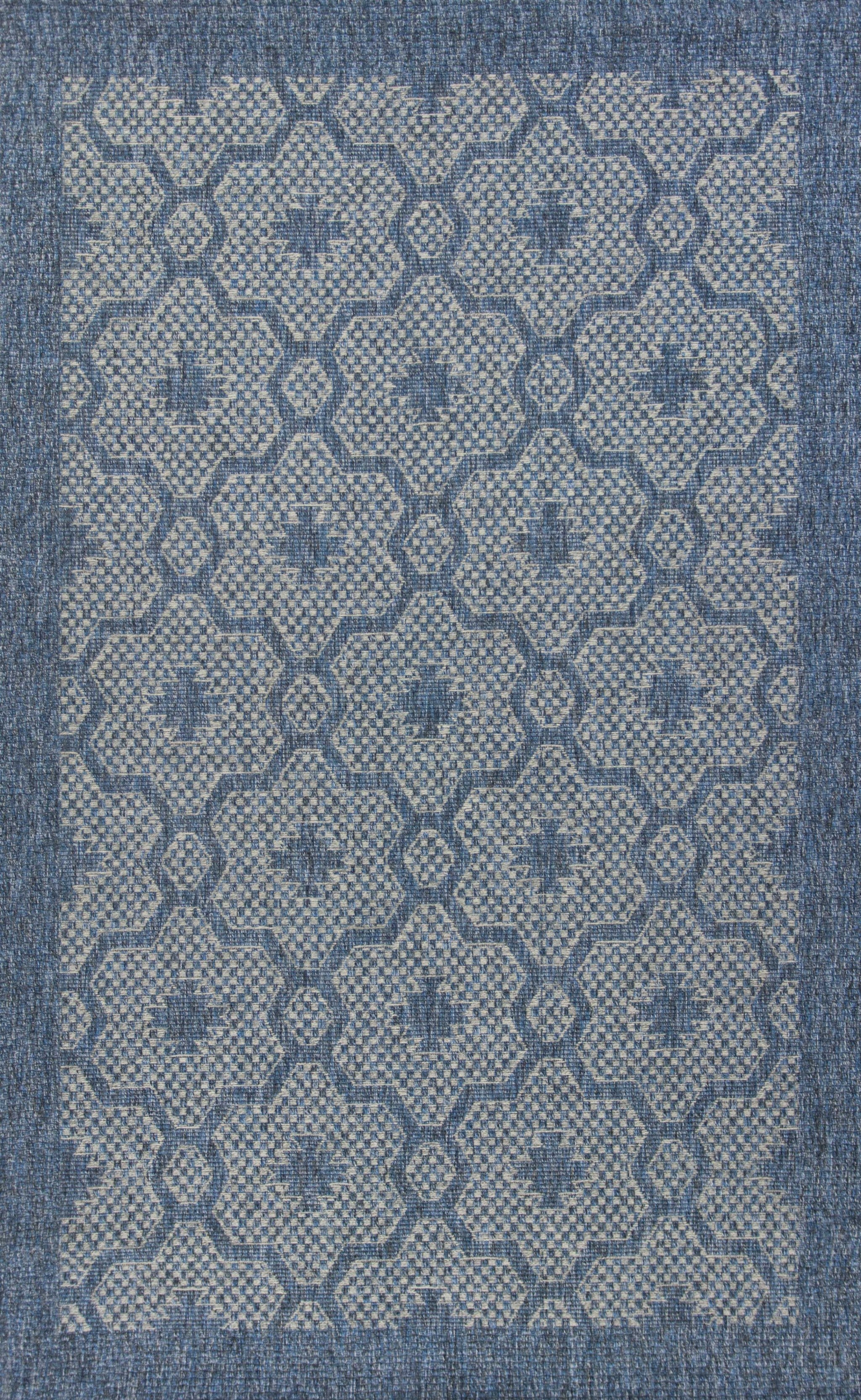 5' x 7'7" Polypropylene Blue Area Rug