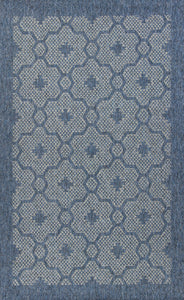 5' x 7'7" Polypropylene Blue Area Rug