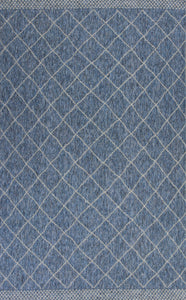 5' x 7'7" Polypropylene Blue Area Rug