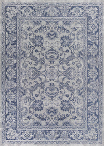 5' x 7'" Polyester Slate Blue Area Rug