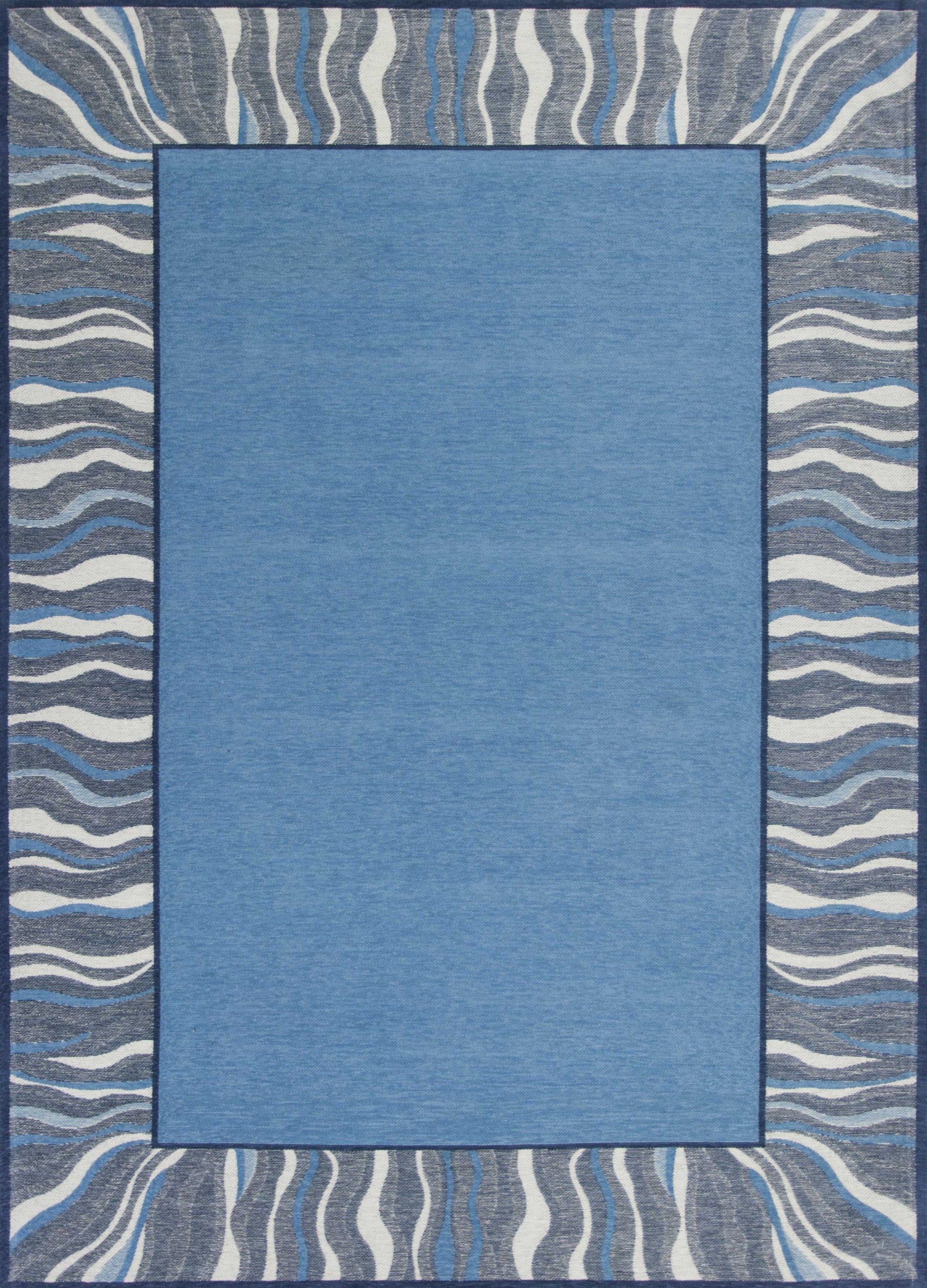 5' x 7'" Polyester Denim Area Rug