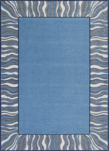 5' x 7'" Polyester Denim Area Rug