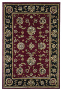 5'3" x 7'7" Polypropylene Red/Black Area Rug