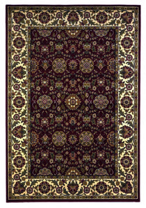 5'3" x 7'7" Polypropylene Red/Ivory Area Rug