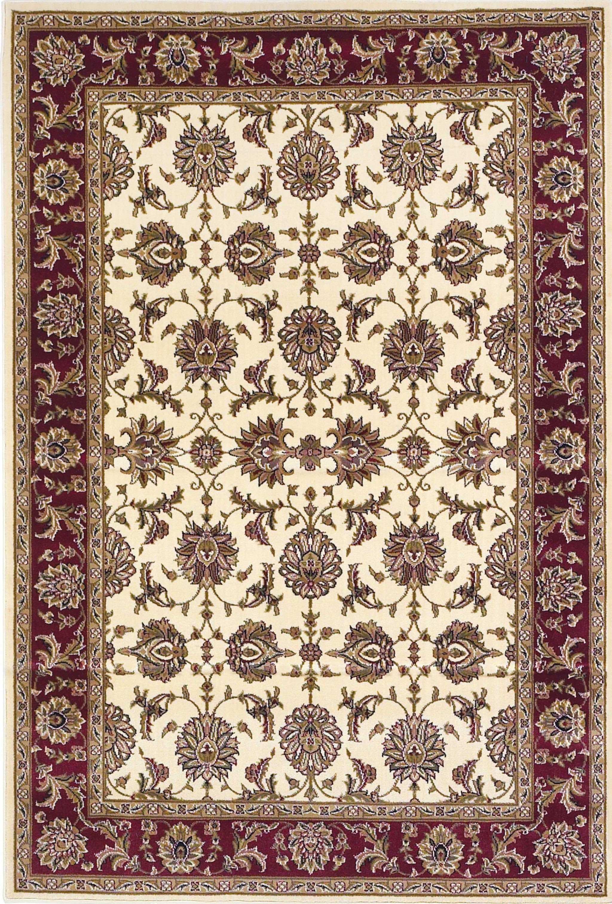 5'3" x 7'7" Polypropylene Ivory/Red Area Rug