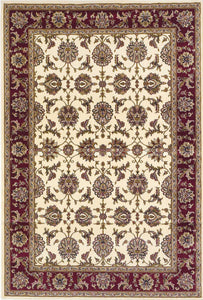 5'3" x 7'7" Polypropylene Ivory/Red Area Rug