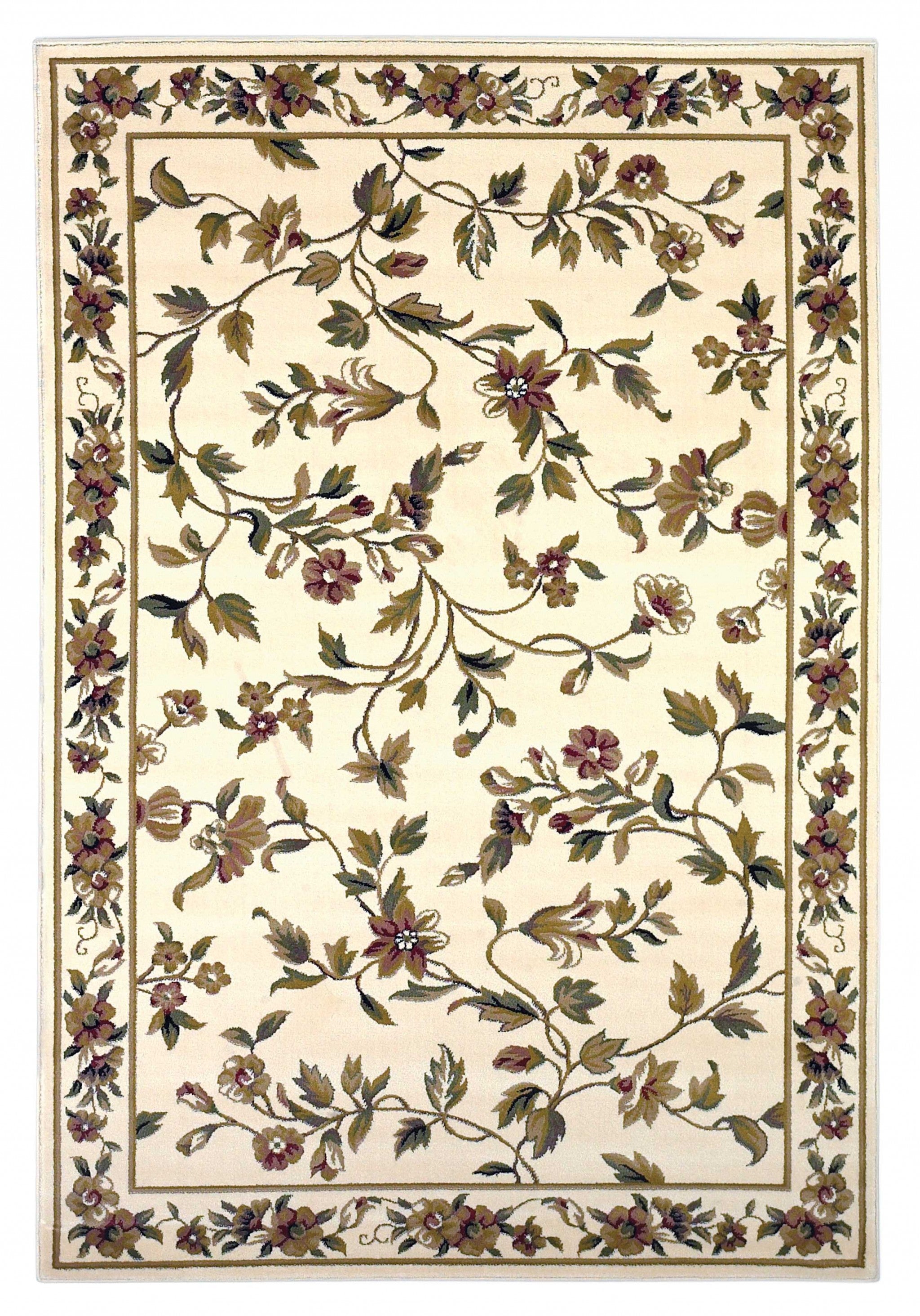 5'3" x 7'7" Polypropylene Ivory Area Rug