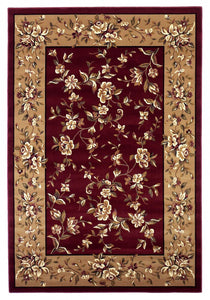 5'3" x 7'7" Polypropylene Red/Beige Area Rug