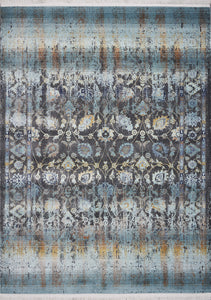 5'3" x 7'10" Polypropylene Turquoise Area Rug