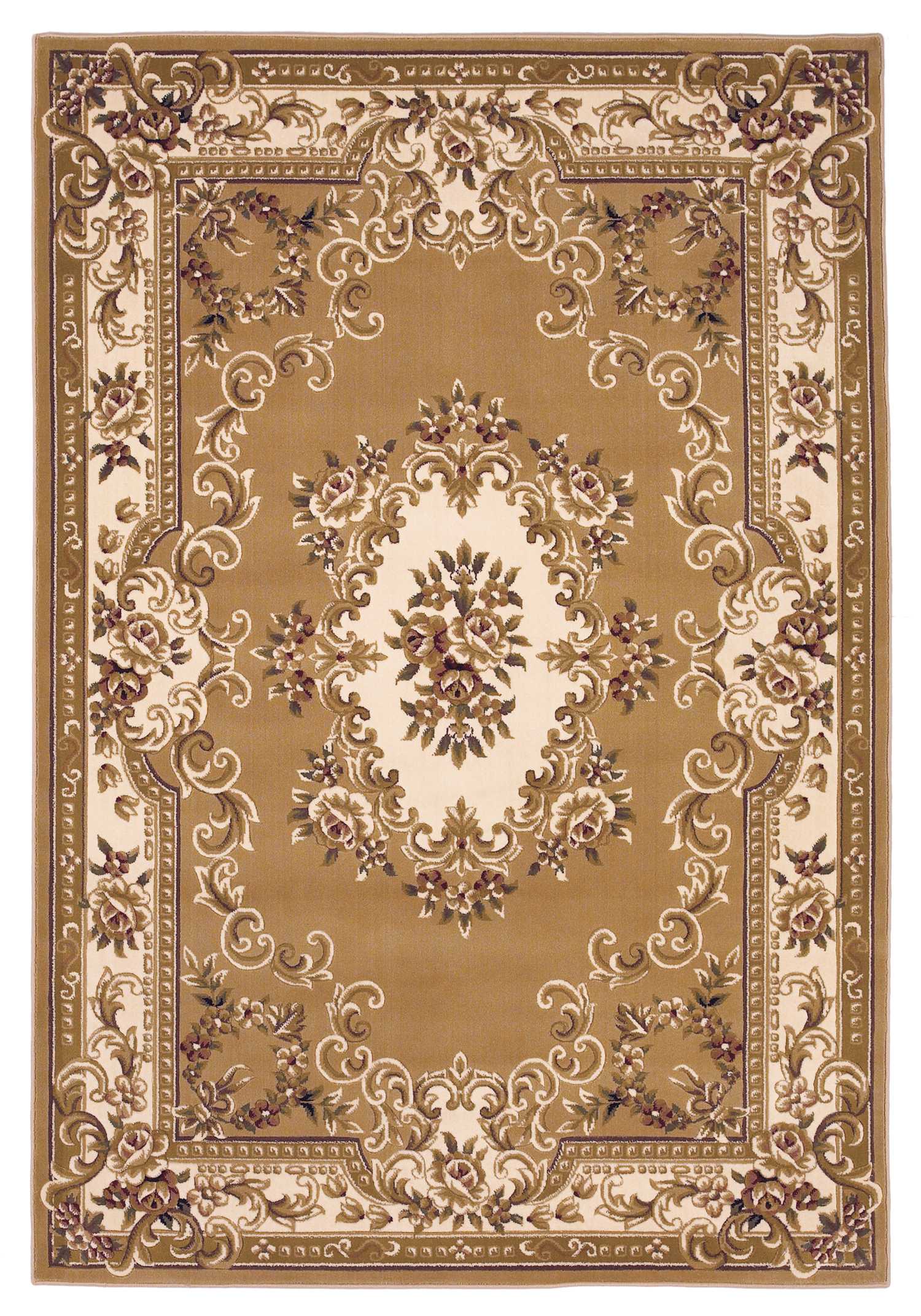 5'3" x 7'7" Polypropylene Beige/Ivory Area Rug