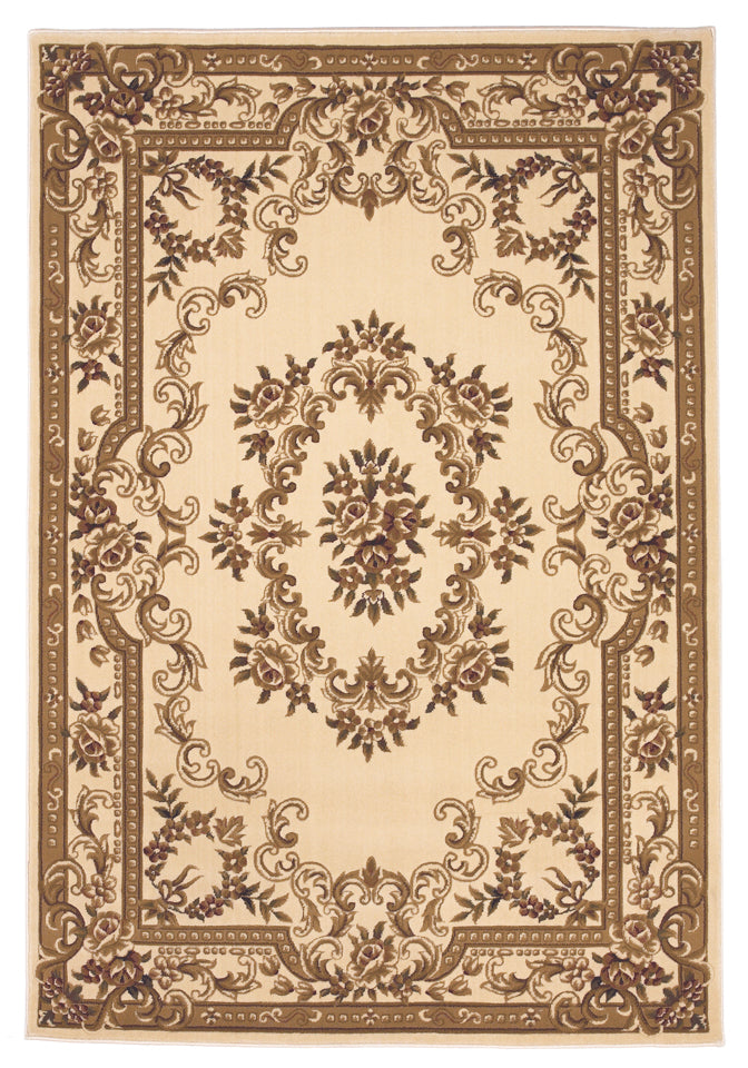 5'3" x 7'7" Polypropylene Ivory Area Rug