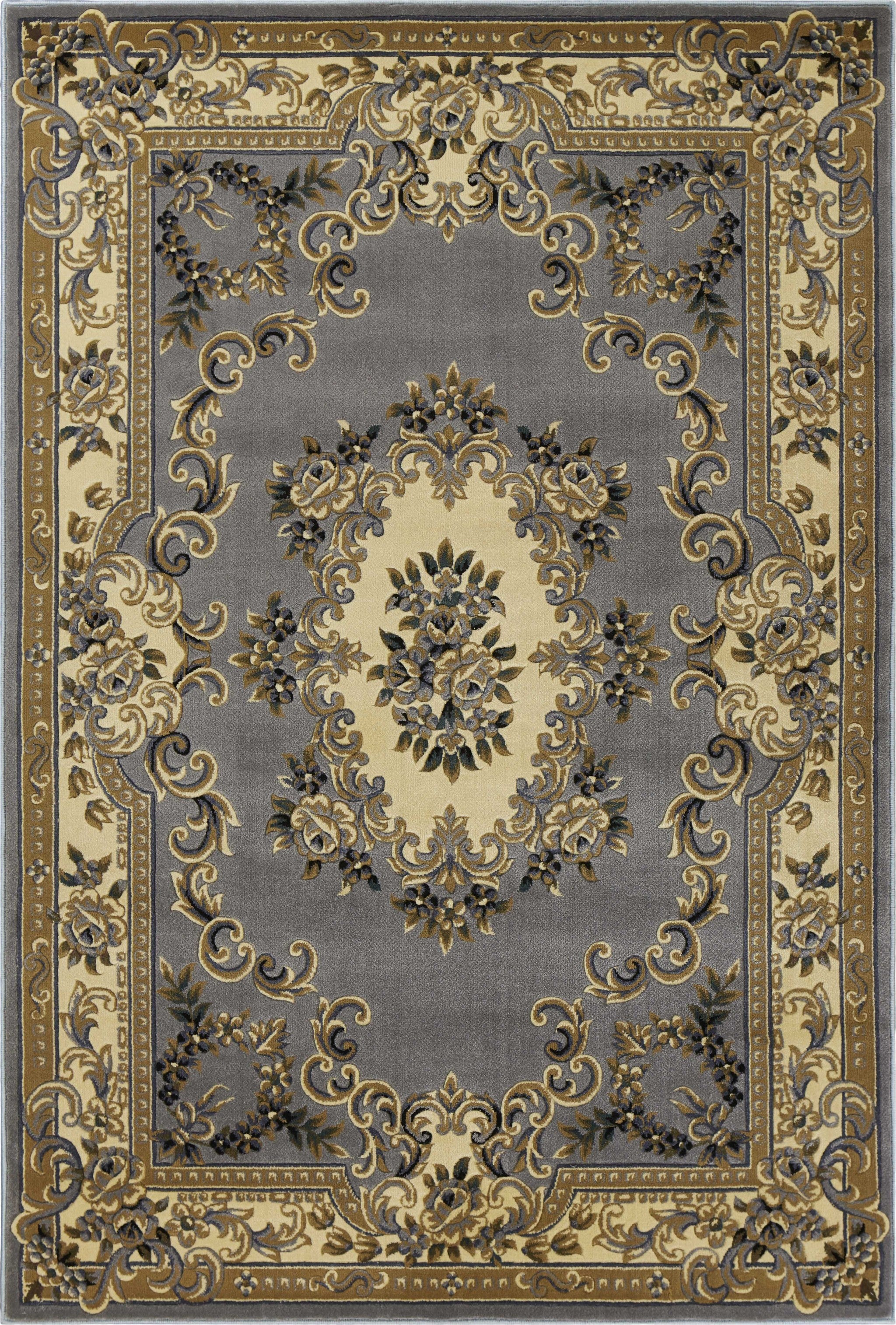 5'3" x 7'7" Polypropylene Slate Blue Area Rug