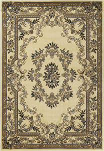 5'3" x 7'7" Polypropylene Ivory/Blue Area Rug