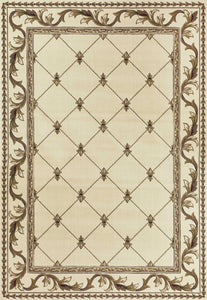 5'3" x 7'7" Polypropylene Ivory Area Rug