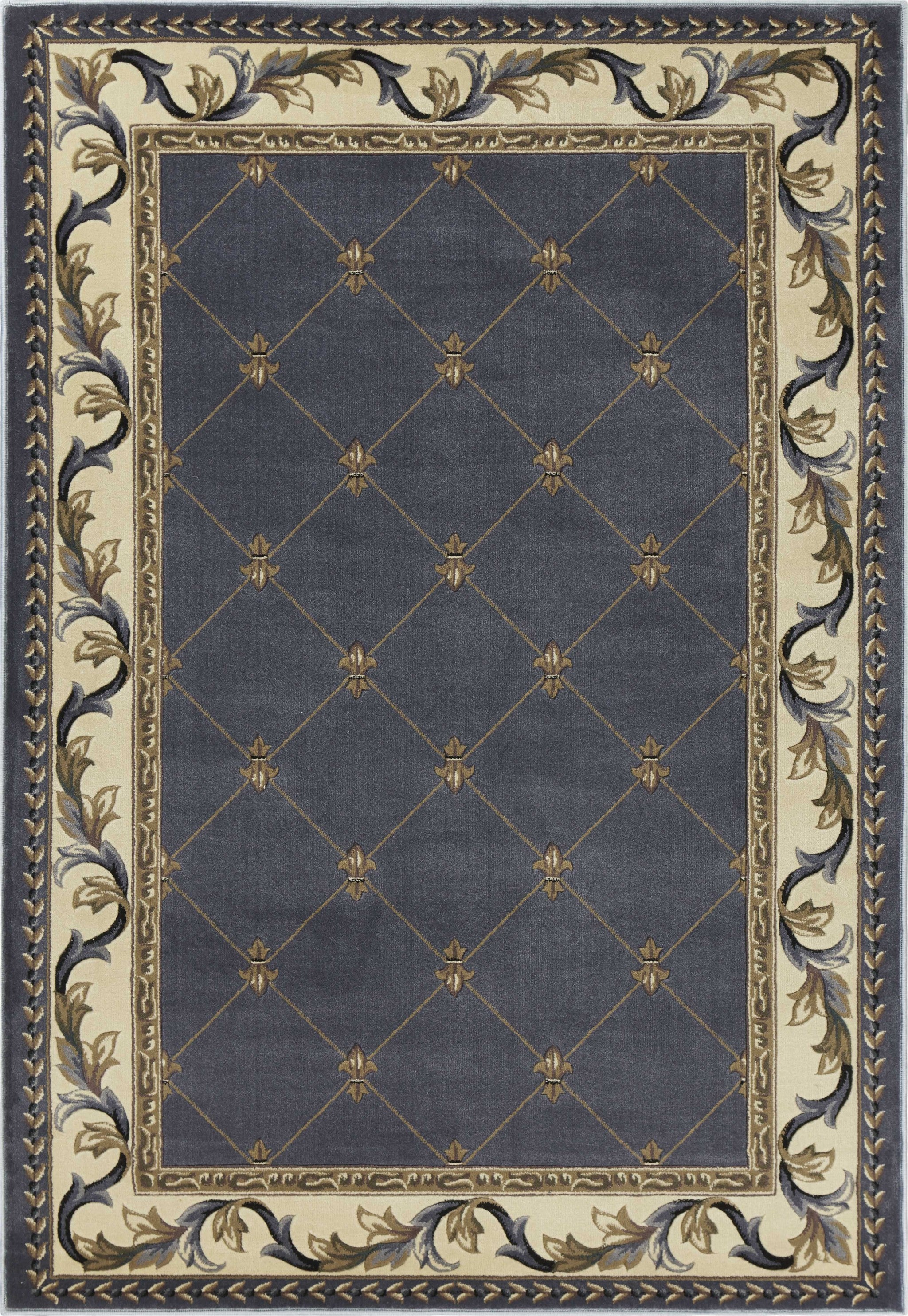 5'3" x 7'7" Polypropylene Blue Area Rug