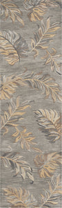 2'3" x 8' Runner Wool Grey Area Rug