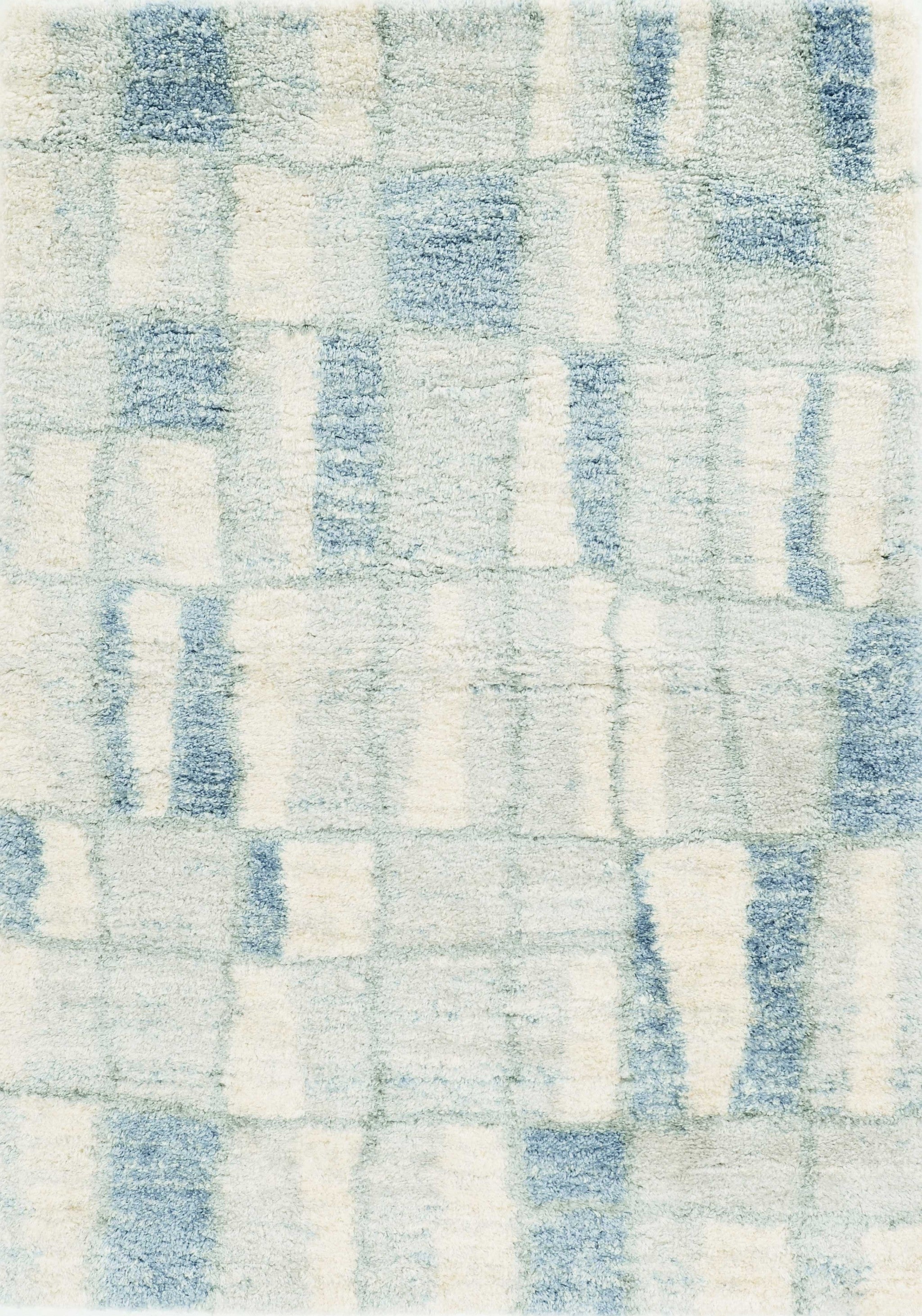 5'3" x 7'7" Polypropylene Ivory/Blue Area Rug