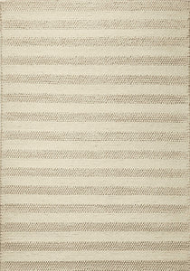 3'3" x 5'3" Wool White Area Rug