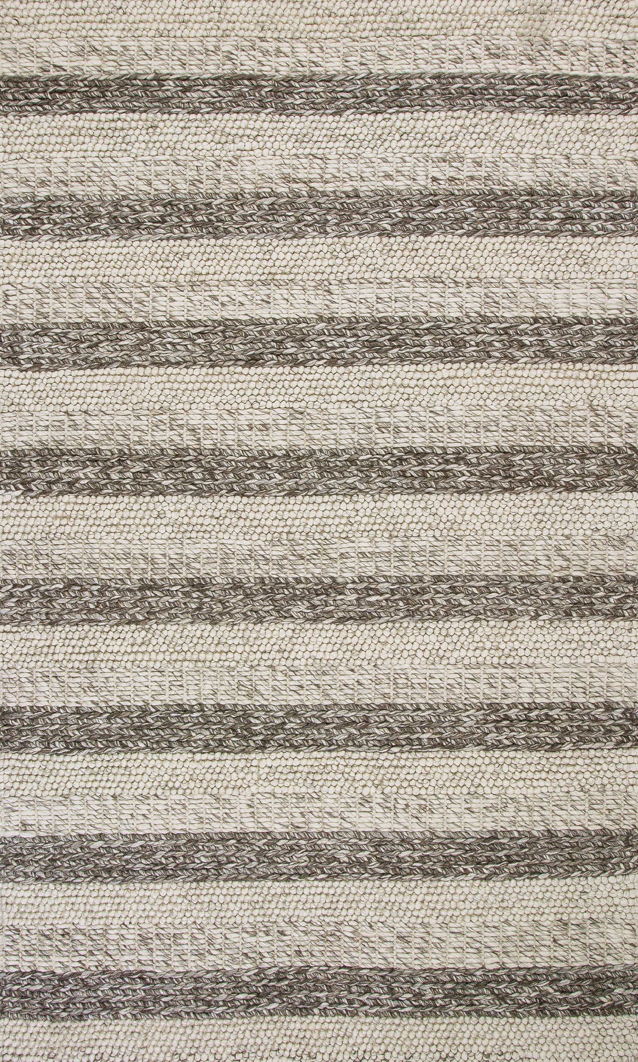 3'3" x 5'3" Wool Grey/White Area Rug