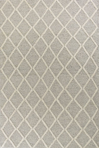 3'3" x 5'3" Wool Grey Area Rug