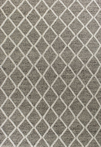 3'3" x 5'3" Wool Dark Grey Area Rug