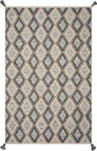 3'3" x 5'3" Polyester Slate/Beige Area Rug