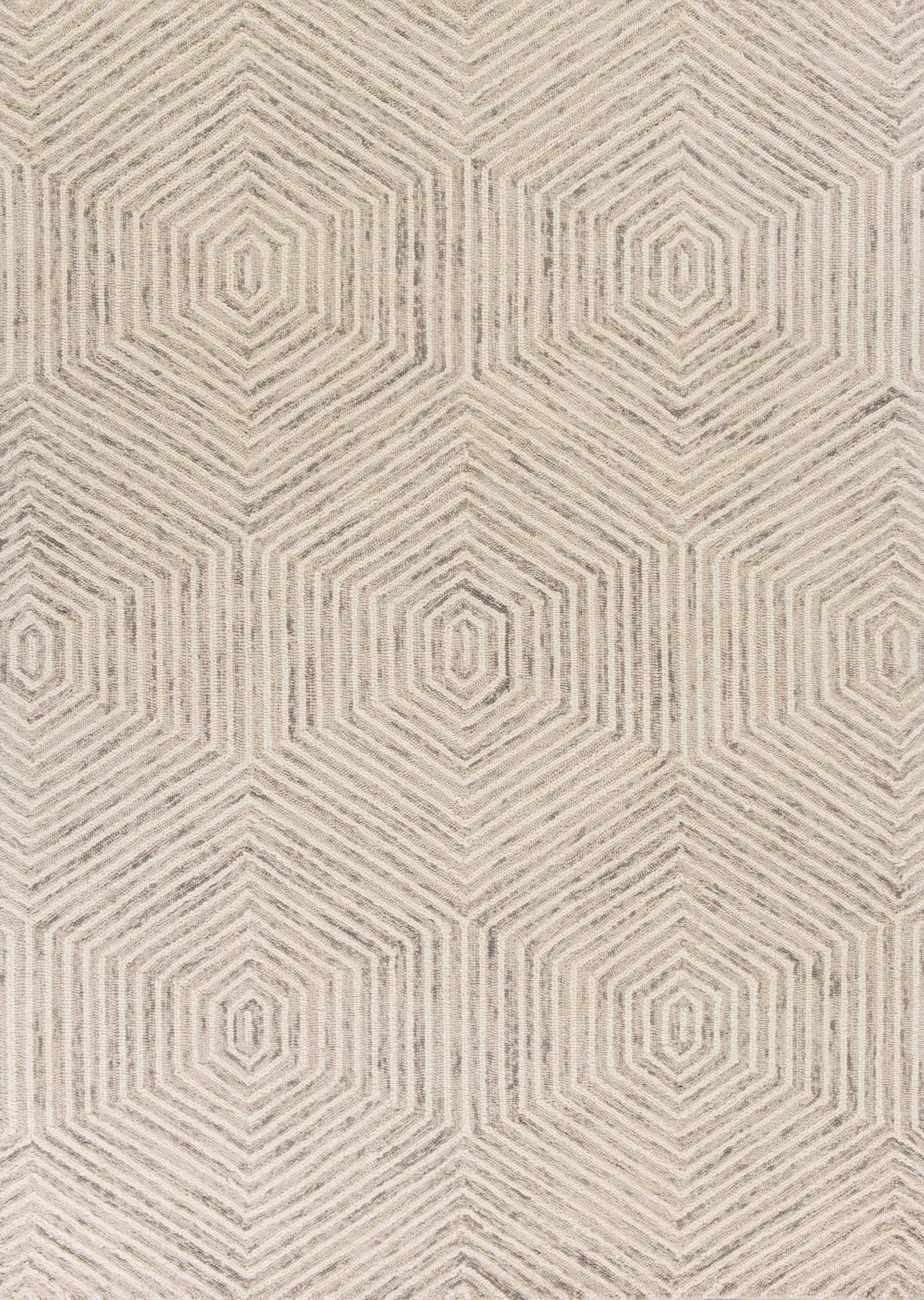 5' x 7' Wool Ivory Area Rug