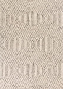 5' x 7' Wool Ivory Area Rug