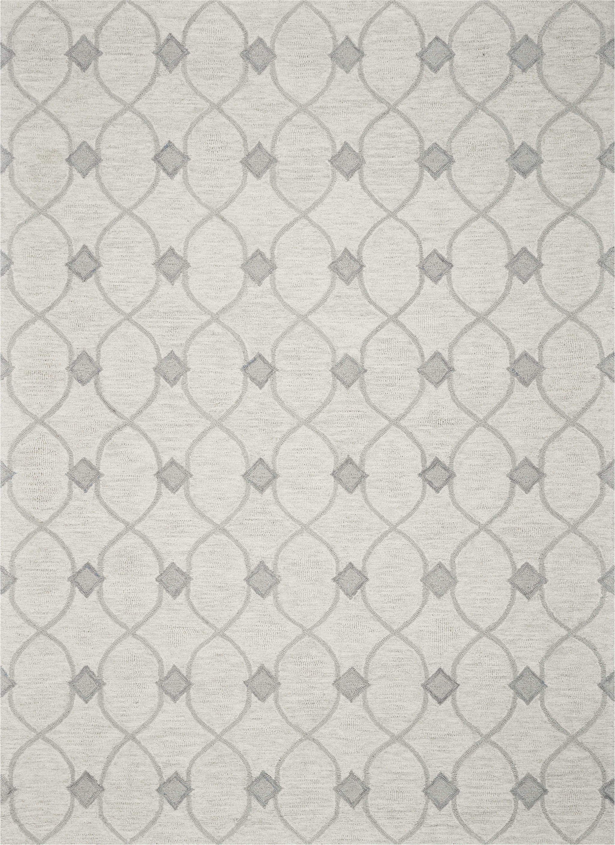 5' x 7' Wool Ivory Area Rug