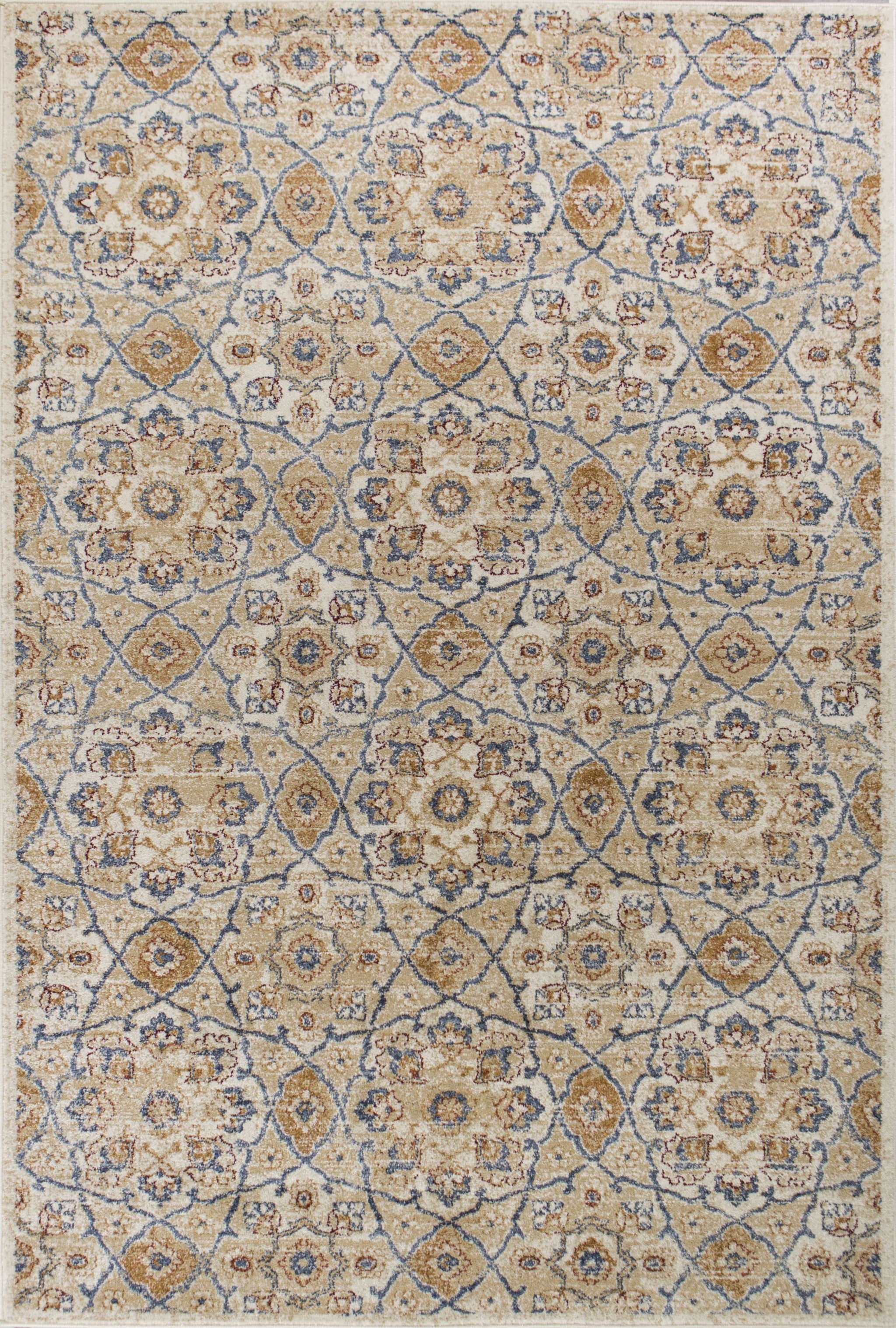 5'3" x 7'7" Polypropylene Ivory Area Rug