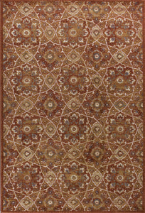 5'3" x 7'7" Polypropylene Rust Area Rug