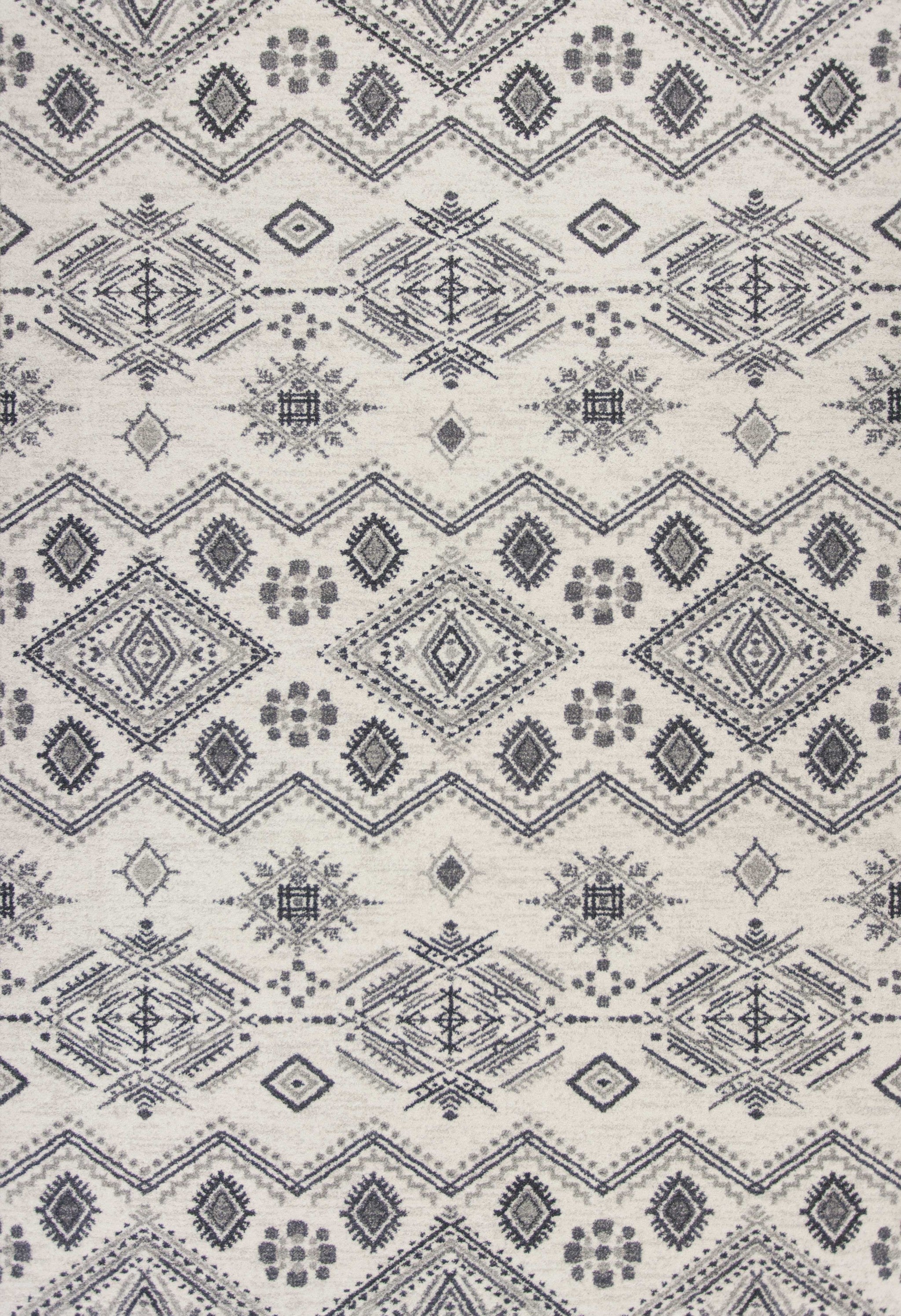 5'3" x 7'7" Polypropylene Ivory/Grey Area Rug