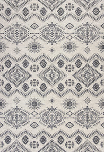 5'3" x 7'7" Polypropylene Ivory/Grey Area Rug