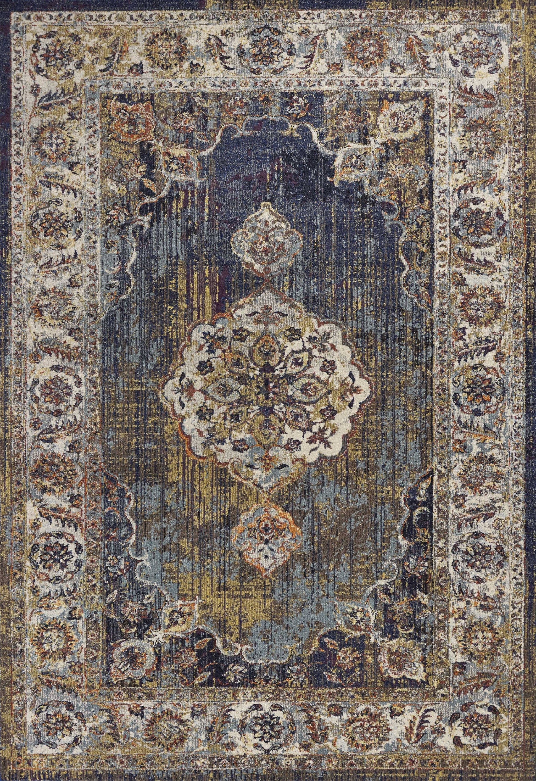 5'3"X 7'7" Polypropylene Navy Area Rug