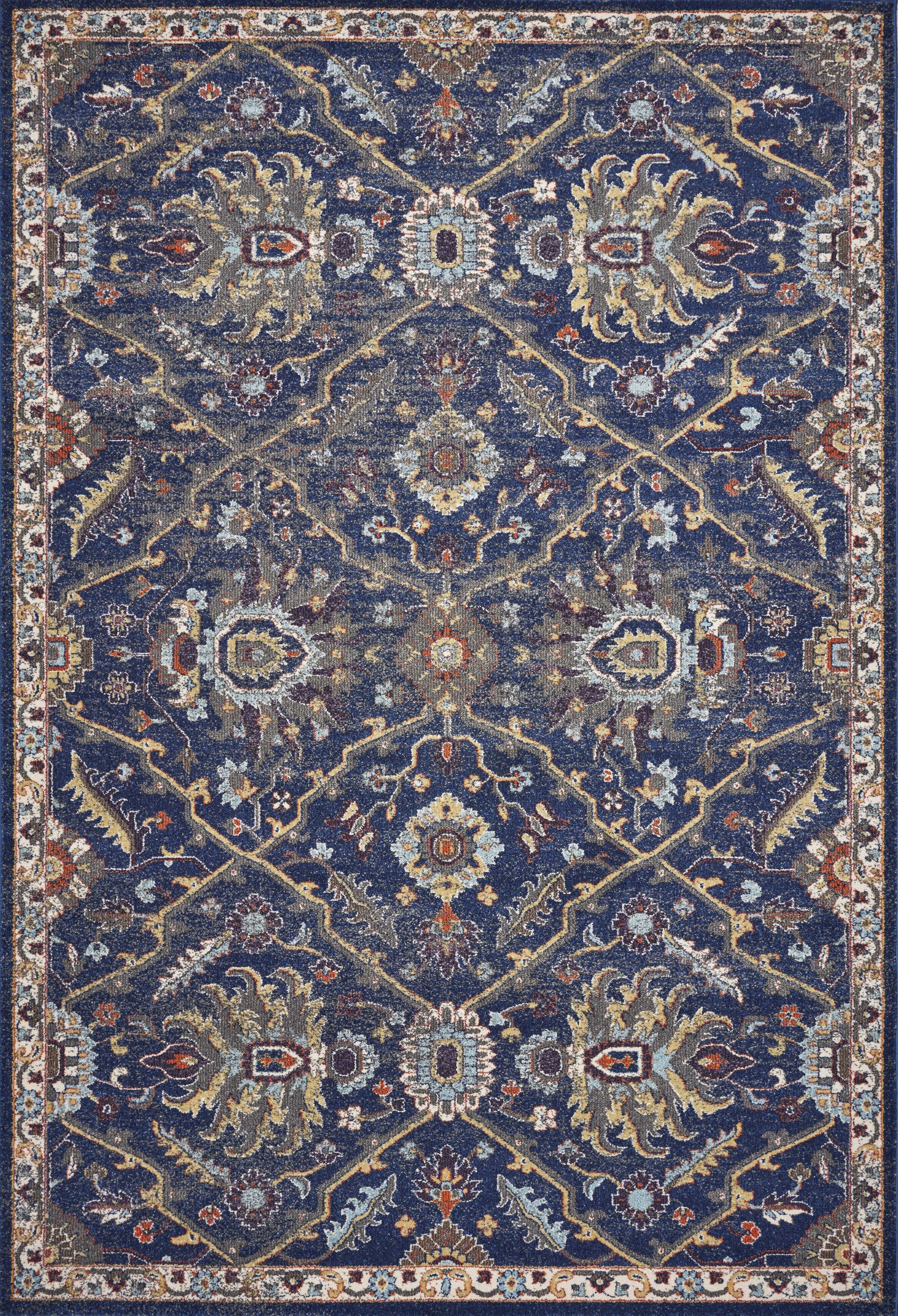 5'3"X 7'7" Polypropylene Royal Blue Area Rug