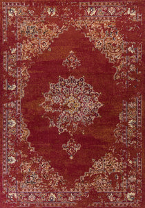 5'3" x 7'7" Polypropylene Burnt Red Area Rug