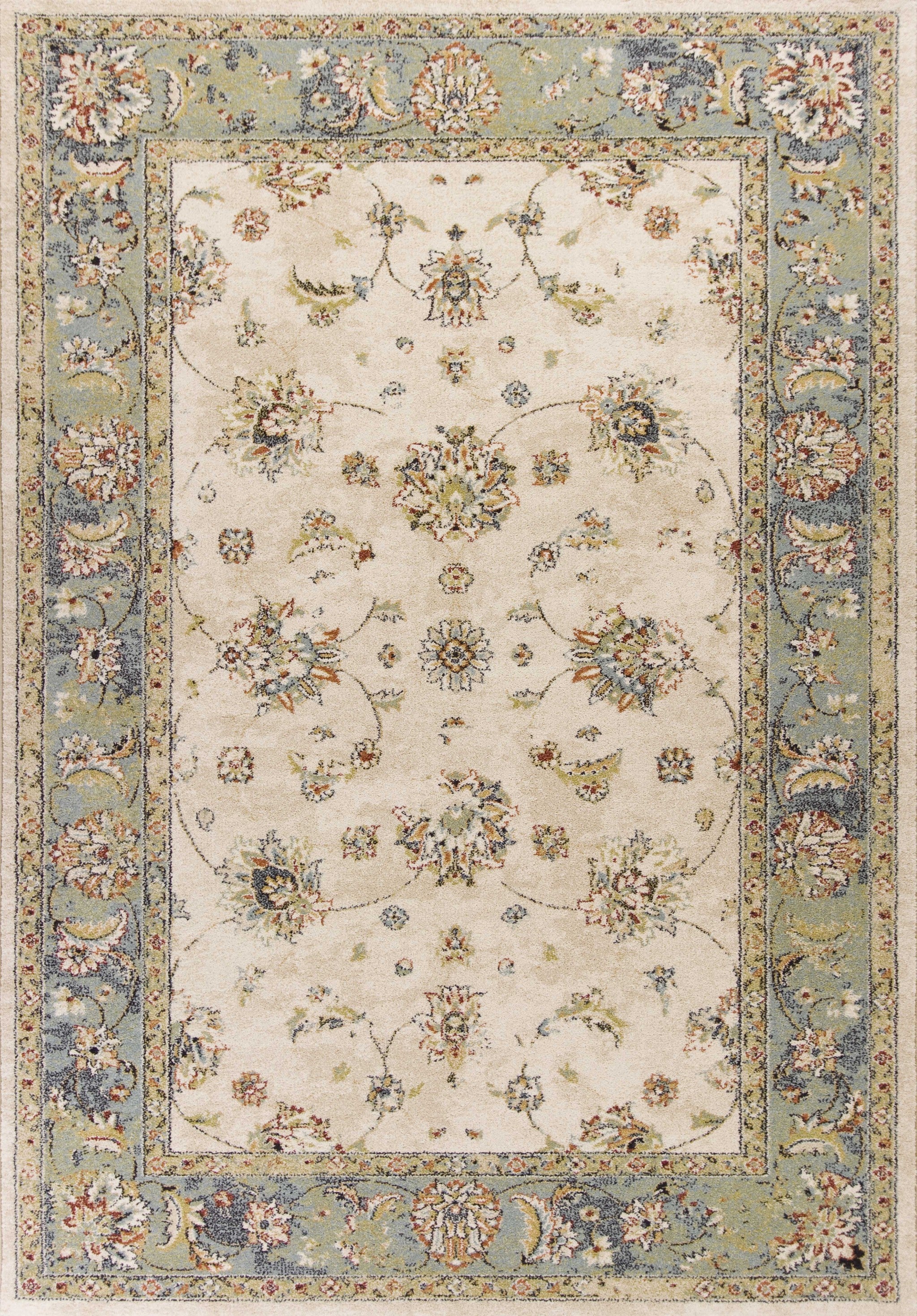 5'3" x 7'7" Polypropylene Sand/Seafoam Area Rug