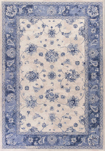 5'3" x 7'7" Polypropylene Grey/Sky Blue Area Rug