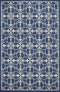 6'7" x 9'6" UV-treated Polypropylene Denim Area Rug